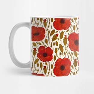 Red Poppy Flowers Mug